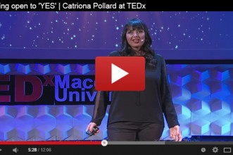 Catriona Pollard speaking at TEDx - Being Open to 'Yes'